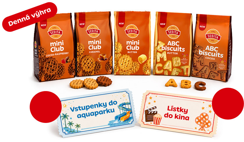 Denná výhra: Sedita produkty, vstupenky do aquaparku a lístky do kina